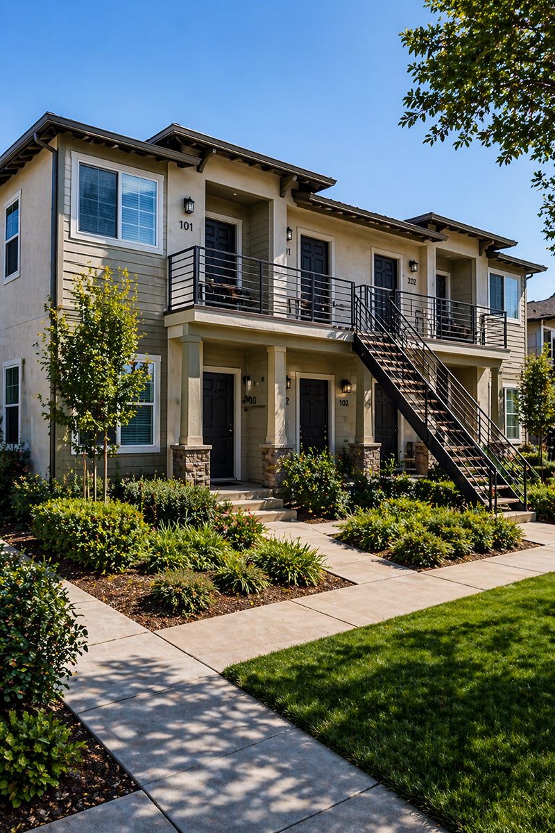 multi-family residential property duplex fourplex exterior