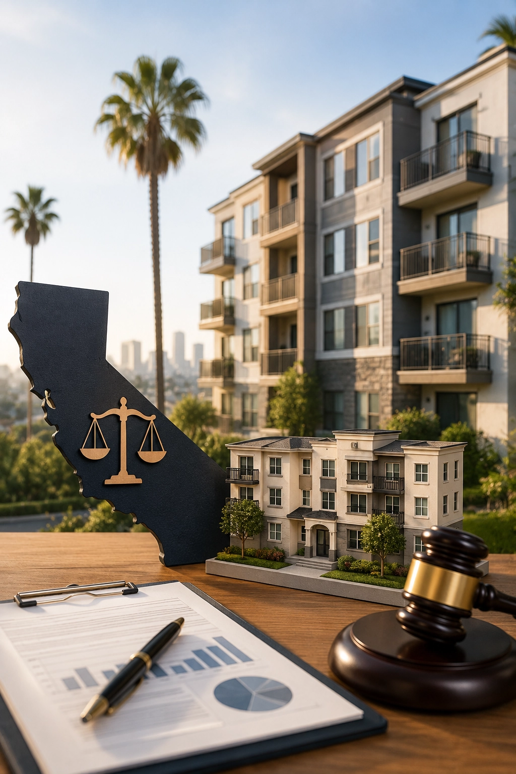 California apartment building appraisal with AB 1482 rent control and income property valuation analysis