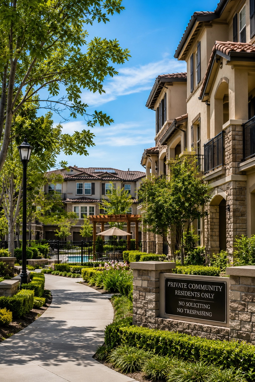 HOA residential community in Southern California used for condo, townhome, and PUD appraisal analysis