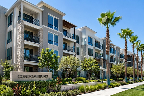Modern condominium community in Southern California used for condo appraisal services