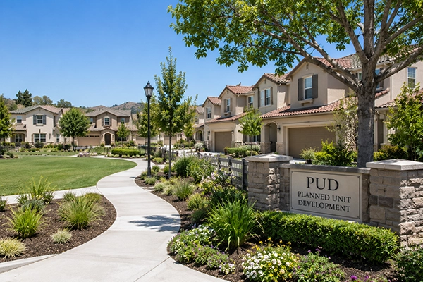 Planned Unit Development community in California used for PUD appraisal services