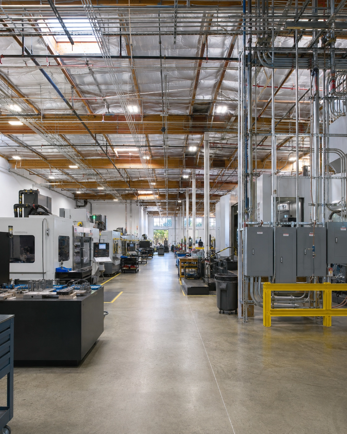 Interior of a manufacturing facility evaluated during an industrial property appraisal