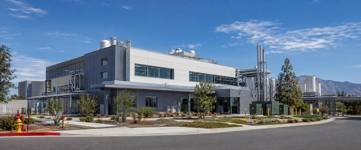 Modern manufacturing plant with specialized utility and production infrastructure