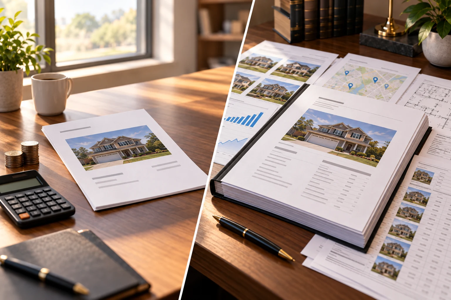 Comparison between a basic appraisal report and a detailed real estate appraisal report